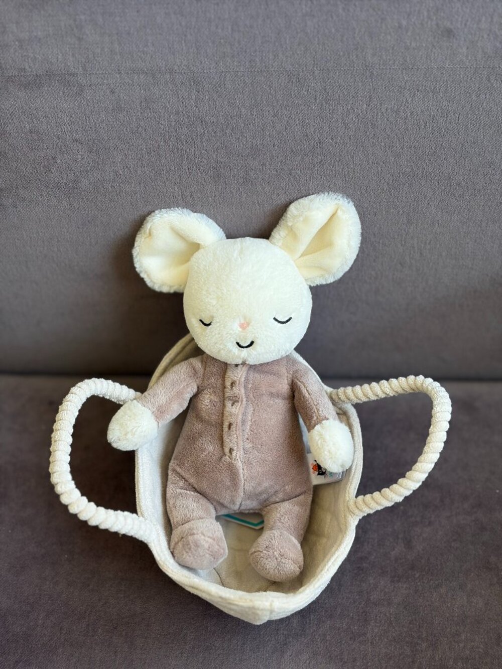 🌙🐭 Jellycat Rock-A-Bye Mouse – NWT Retired HTF Plush 🧸✨